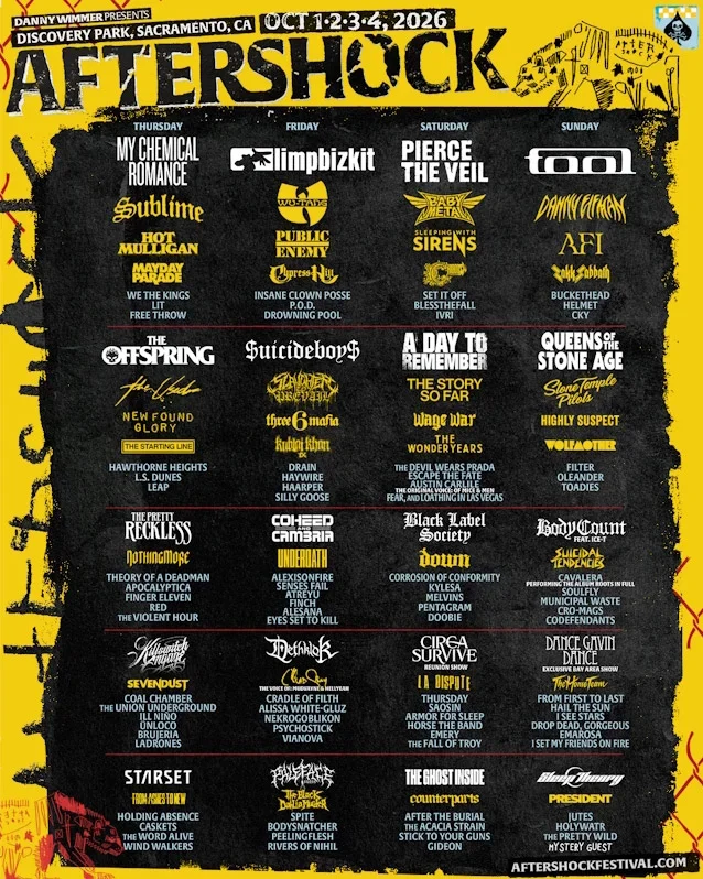 Com 142 atrações, Aftershock Festival confirma cast para 2026