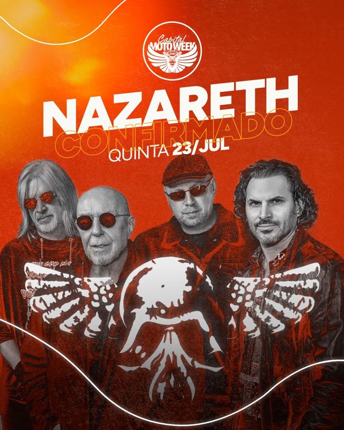 Nazareth é a primeira atração confirmada do Capital Moto Week 2026