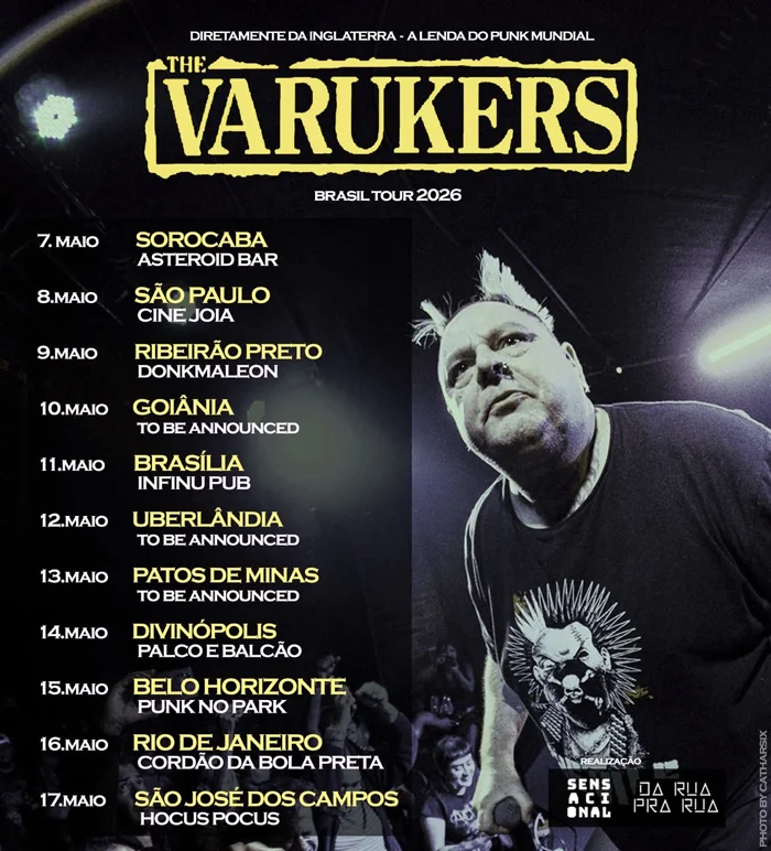 Varukers desembarca no Brasil em maio para turnê de onze shows