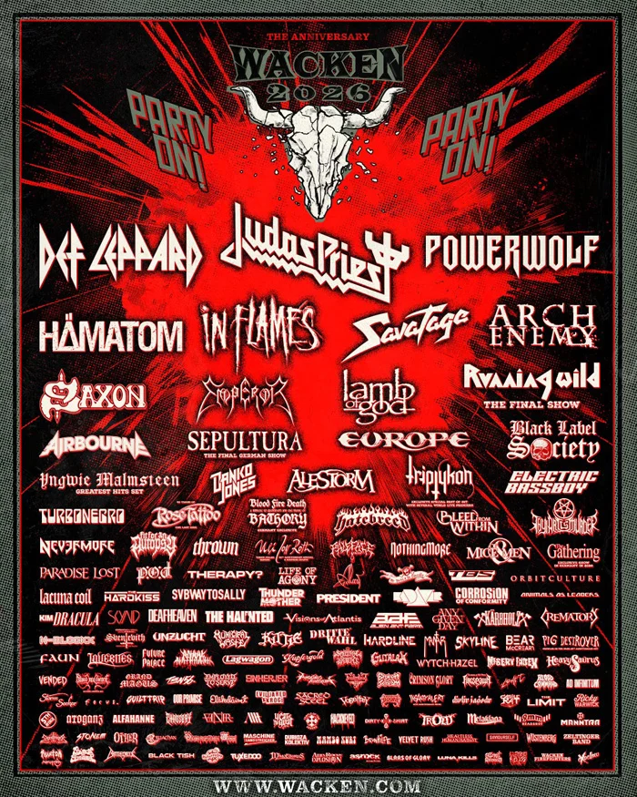 Wacken Open Air anuncia mais 50 atrações e cartaz oficial fica complicado de se acompanhar