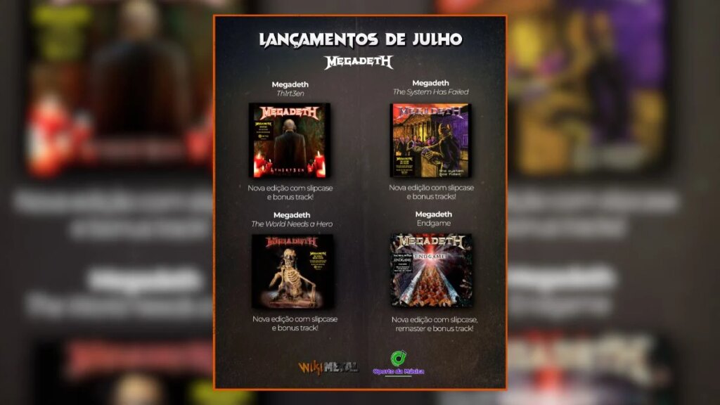 Clássicos do Megadeth são disponibilizados em CD