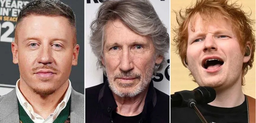 Ed Sheeran toma chapisco de Roger Waters por boicotar manifestação de Macklemore a favor da Palestina